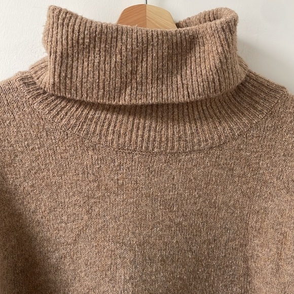 Frieda & Freddies New York wool blend knit dress pullover turtleneck brown M/L - Picture 3 of 10